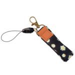 Floral Print Neck Lanyard Strap with Clip Hook & Mobile String (1 Pc) - Sleeve Design by Nari Haat, Indian ethnic wea...