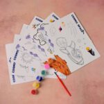 Cosmic Space Theme Kids Painting and Coloring Kit - Fabric Detail by Nari Haat, Indian ethnic wear, women clothing, d...