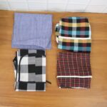 Cotton Checkered Kitchen Apron with Front Pocket (1 Pc) - Full Detail by Nari Haat, Indian ethnic wear, women clothin...