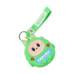 Cute Cartoon Character Coin Pouch with Keychain & Wrist Strap - Sleeve Design by Nari Haat, Indian ethnic wear, women...