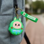Cute Cartoon Character Coin Pouch with Keychain & Wrist Strap - Closeup Embroidery by Nari Haat, Indian ethnic wear, ...