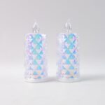 Decorative LED Candle Lights with Holographic Finish (2 Pc / Set) - Sleeve Design by Nari Haat, Indian ethnic wear, w...