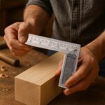 Heavy-Duty Metal Try Square Ruler Set (2 Pc) - Back View by Nari Haat, Indian ethnic wear, women clothing, designer suit