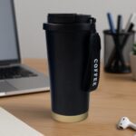 Assorted Metal and Plastic Travel Mug Tumbler Cup, Tumbler (1 Pc / Mixed Design) - Neckline Detail by Nari Haat, Indi...