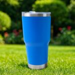 Assorted Metal and Plastic Travel Mug Tumbler Cup, Tumbler (1 Pc / Mixed Design) - Front View by Nari Haat, Indian et...