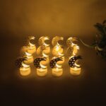 Decorative Moon Shaped Flameless LED Candles (12 Pc) - Neckline Detail by Nari Haat, Indian ethnic wear, women clothi...