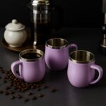 Apex Chit-Chat Double Wall Stainless Steel Mug Set (6Pc/200ml) Approx - Sleeve Design by Nari Haat, Indian ethnic wea...