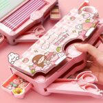 Multifunctional Cartoon Pencil Box (1 Pc) - Back View by Nari Haat, Indian ethnic wear, women clothing, designer suit