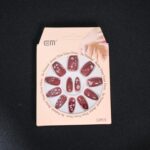 Premium Burgundy Artificial Nai fake nails- (Mix Design / 1 Set) - Fabric Detail by Nari Haat, Indian ethnic wear, wo...