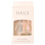 Reusable Press-On Artificial Nails with Adhesive Stickers fake nails (1 Pkt) - Sleeve Design by Nari Haat, Indian eth...