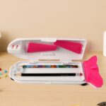 Multi-Functional Airplane-Shaped Compass Box with LED Light and Built-in Sharpener - Back View by Nari Haat, Indian e...