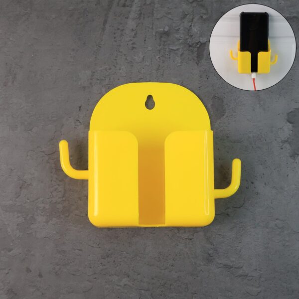 1 Pc Wallmount Mobile Stand With Hook for and stuffs purposes. (Mix Color / 1 Pc) - Front View by Nari Haat, Indian e...