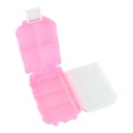Portable Pink Dual-Sided Pill Organizer Box (1 Pc) - Sleeve Design by Nari Haat, Indian ethnic wear, women clothing, ...