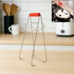 Heavy-Duty Stainless Steel Kitchen Dish Plate Bowl Vessel Gripper Tong (1 Pc) - Front View by Nari Haat, Indian ethni...