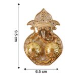 Traditional Golden Lord Ganesha Kumkum Dish  (1 Pc) - Back View by Nari Haat, Indian ethnic wear, women clothing, des...