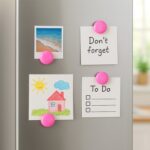 Round Fridge Magnets - (4 Pc / Set) - Neckline Detail by Nari Haat, Indian ethnic wear, women clothing, designer suit