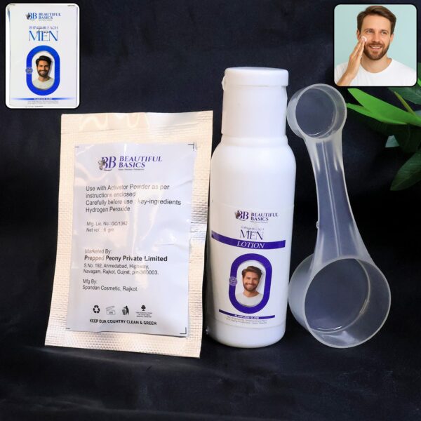 Beautiful Basics Men’s Simple Bleach Cream Kit (1 Set) - Front View by Nari Haat, Indian ethnic wear, women clothin...