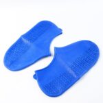 Blue Non-Slip Silicone Rain Anti skid Waterproof Fordable Boot Shoe Cover (1 Pair) - Sleeve Design by Nari Haat, Indi...