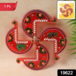 Acrylic Swastik Shubh Labh Wall Hanging  (1 Pc) - With Dupatta by Nari Haat, Indian ethnic wear, women clothing, desi...