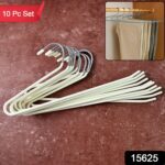 stainless steel Hangers with Silicone Cover Chrome Hook for Clothes (10 Pc / Set) - With Dupatta by Nari Haat, Indian...