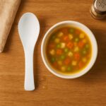 Plastic Soup Spoon – Deep Bowl (1 Pc / White) - Back View by Nari Haat, Indian ethnic wear, women clothing, designe...