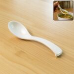 Plastic Soup Spoon – Deep Bowl (1 Pc / White) - Front View by Nari Haat, Indian ethnic wear, women clothing, design...