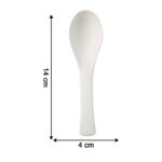 Plastic Soup Spoon – Deep Bowl (1 Pc / White) - Fabric Detail by Nari Haat, Indian ethnic wear, women clothing, des...