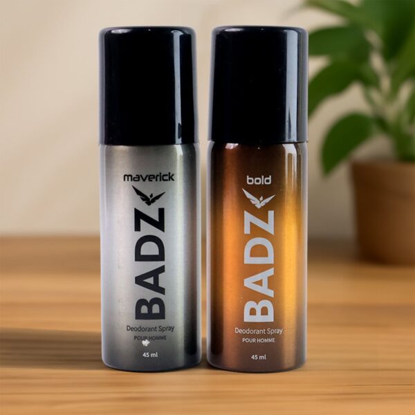 BADZ Premium Deodorant Body Spray for Men (1 Pc / Mixed Fragrance / 45 ML) - Front View by Nari Haat, Indian ethnic w...