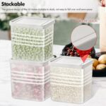 Transparent Square Plastic Food Storage Container Set (6 Pc) - Back View by Nari Haat, Indian ethnic wear, women clot...