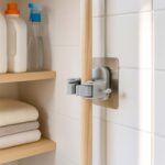 Wall Mounted Mop and Broom Holder Clip (2 Pc) - Neckline Detail by Nari Haat, Indian ethnic wear, women clothing, des...