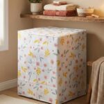 Waterproof & Dustproof Floral Washing Machine Cover (62×56×83 cm) - Front View by Nari Haat, Indian ethnic wear, wo...