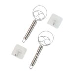 2-Piece Stainless Steel Spiral Hand Whisk - (2 Pc / Set) - Sleeve Design by Nari Haat, Indian ethnic wear, women clot...