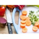 Kitchen Knife Set with Wooden Block and Scissors, Chhari (5 pcs, Black) - Back View by Nari Haat, Indian ethnic wear,...