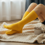 Bright Knee-High Stretch Socks (1 Pair) - Neckline Detail by Nari Haat, Indian ethnic wear, women clothing, designer ...