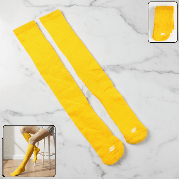 Bright Knee-High Stretch Socks (1 Pair) - Front View by Nari Haat, Indian ethnic wear, women clothing, designer suit