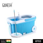 Spin Mop with Bigger Wheels and Plastic Auto Fold Handle for 360 Degree Cleaning - Full Detail by Nari Haat, Indian e...