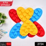 Silicon 10 Cavity Heart Shape Design Chocolate Mould Ice, Jelly Candy Mould - With Dupatta by Nari Haat, Indian ethni...