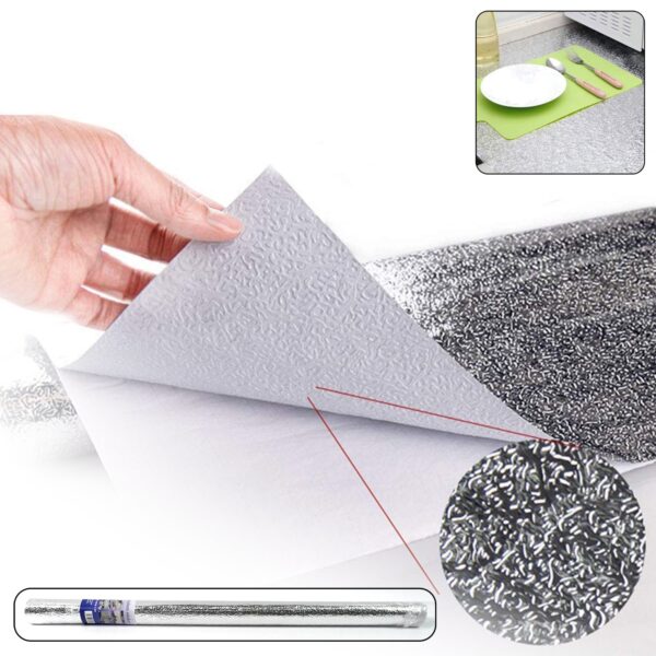 Aluminium foil for Kitchen and Aluminium Foil Paper Sticker Roll (60cmx2Meter) - Front View by Nari Haat, Indian ethn...