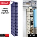 10-Tier Foldable Multipurpose Storage Rack – Collapsible Fabric Wardrobe Organizer - With Dupatta by Nari Haat, Ind...