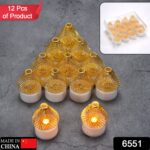 12Pcs Flameless LED Tea Light Candles for Home & Event Decor, Diwali - With Dupatta by Nari Haat, Indian ethnic wear,...