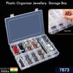 36 Grids Clear Plastic Organizer Box with Dividers Jewellery Storage  Box 1 Pc - With Dupatta by Nari Haat, Indian et...