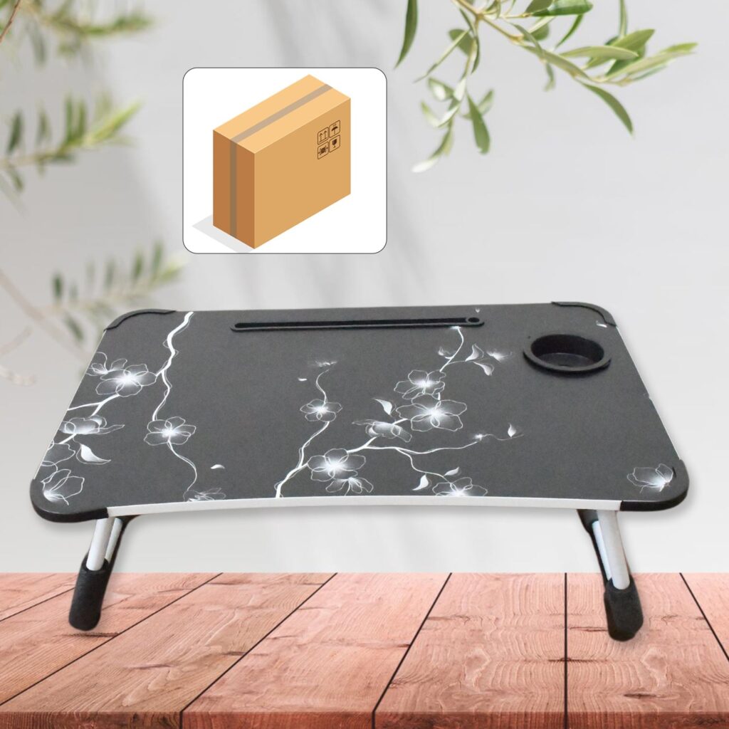 Laptop Table Foldable Portable Notebook Bed Lap Desk - Front View by Nari Haat, Indian ethnic wear, women clothing, d...