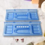 Pure Source India 4-in-1 Glass Soap Dish with Stand – Stylish Bathroom Ware - Front View by Nari Haat, Indian ethni...