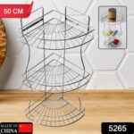 Multipurpose Stainless Steel Multi- 3 Tier Corner Storage Rack - Image 2