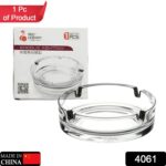 Glass Crystal Round Ashtray for Cigar & Cigarettes – Home & Office Table Decor - With Dupatta by Nari Haat, Indian ...