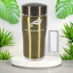 Stainless Steel Leak-Proof Water Bottle for Office, Gym & Travel (300ML) - Front View by Nari Haat, Indian ethnic wea...