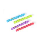 large Plastic Food Pouch Clip Sealer Set of 4 (Multicolor) - Closeup Embroidery by Nari Haat, Indian ethnic wear, wom...