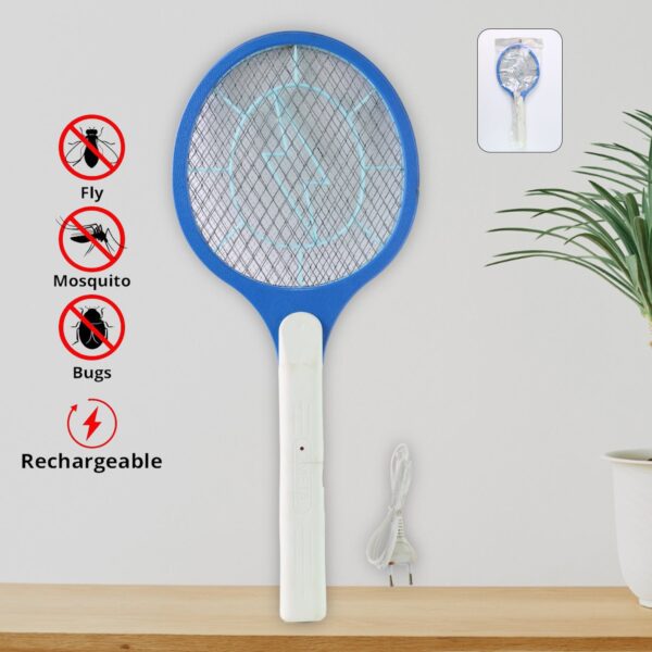 Anti Mosquito Racquet Rechargeable Insect Killer Bat with LED Light