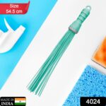 Plastic Hard Bristle Broom for Bathroom Floor Cleaning – Wet & Dry Scrubbing - Image 2