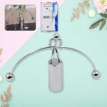 Mini Steel Balance Toy Newton Cradle Pendulum Desk Metal Decoration for Home Crafts - Front View by Nari Haat, Indian...
